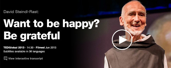 TED Talks: 'Want to Be Happy? Be Grateful